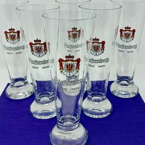 Fürstenberg German Pilsner Beer Glasses Seit 1470 0.2 L Collectible Barware
